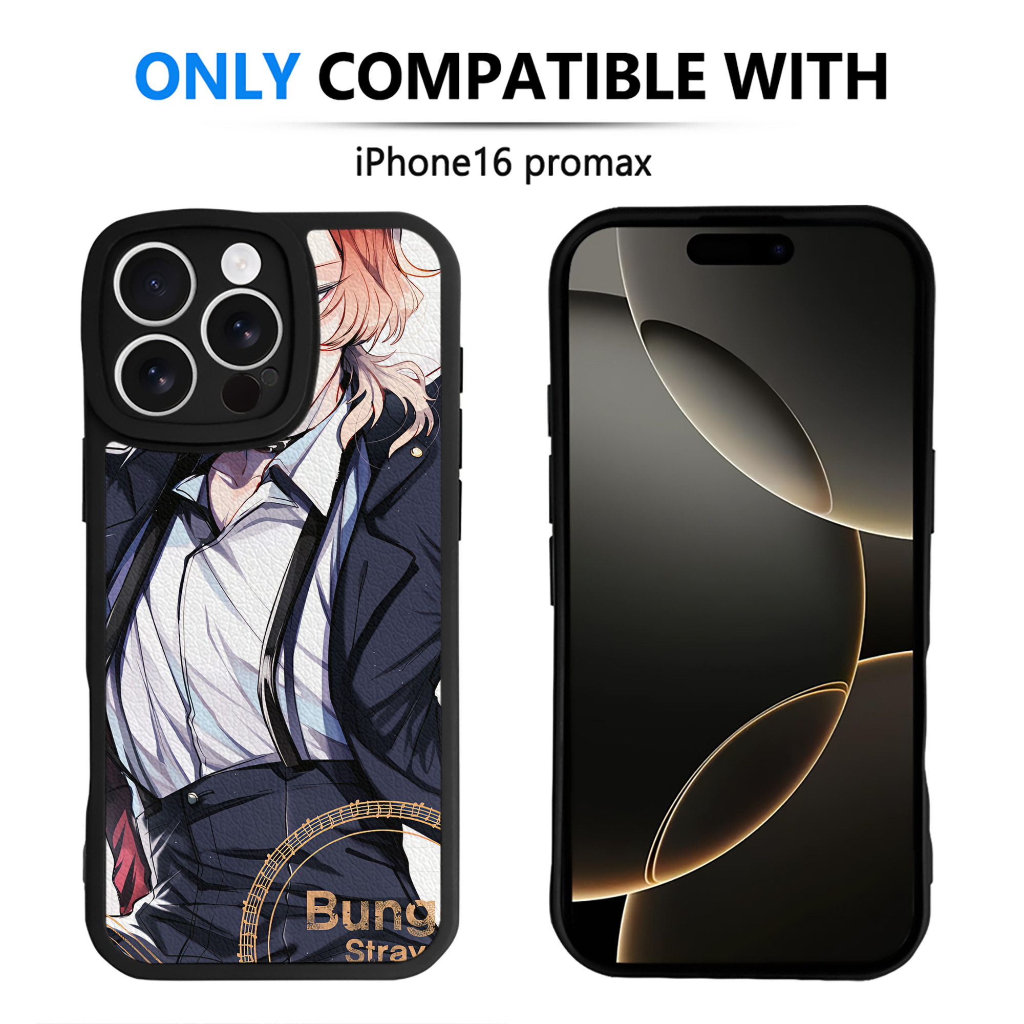 （画像用） 文豪ストレイドッグス Bungo Stray Dogs 【iPhone 16シリーズ対応】シリコンスマホケース（レザー調） 材質：シリコン